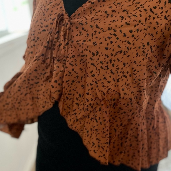 🛍 New Plus Cheetah Blouse - Picture 6 of 9
